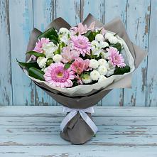 Букет цветов из:  Герберы, Альстромерии и Хризантемы в Радужном Ханты-Мансийского АО