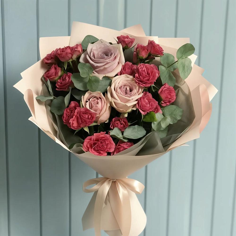 Букет цветов из: Гвоздики и Розы в Радужном Ханты-Мансийского АО