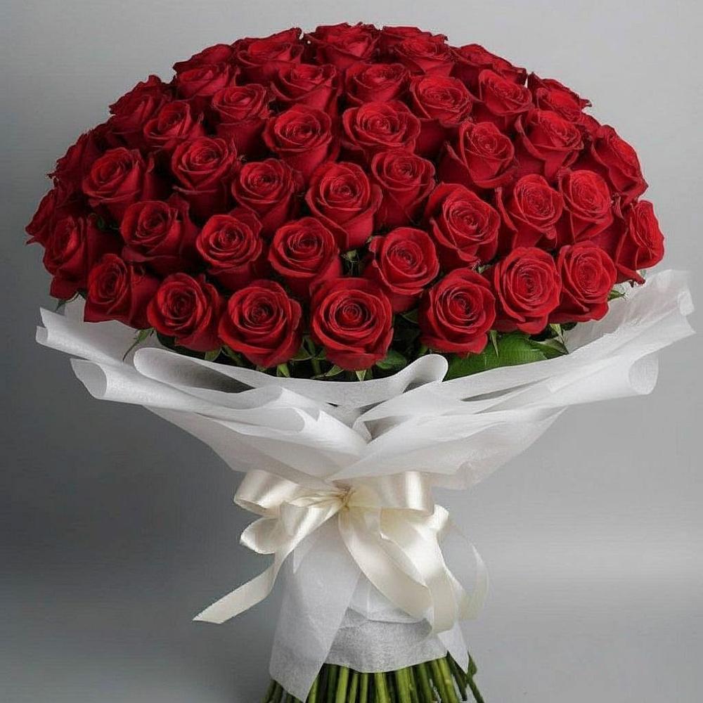 Букет 101 Красная роза Блэк Мэджик в Радужном Ханты-Мансийского АО