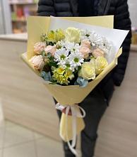 Букет цветов из:  Альстромерии, Розы и Хризантемы #REPLACE_PRED# Радужном Ханты-Мансийского АО