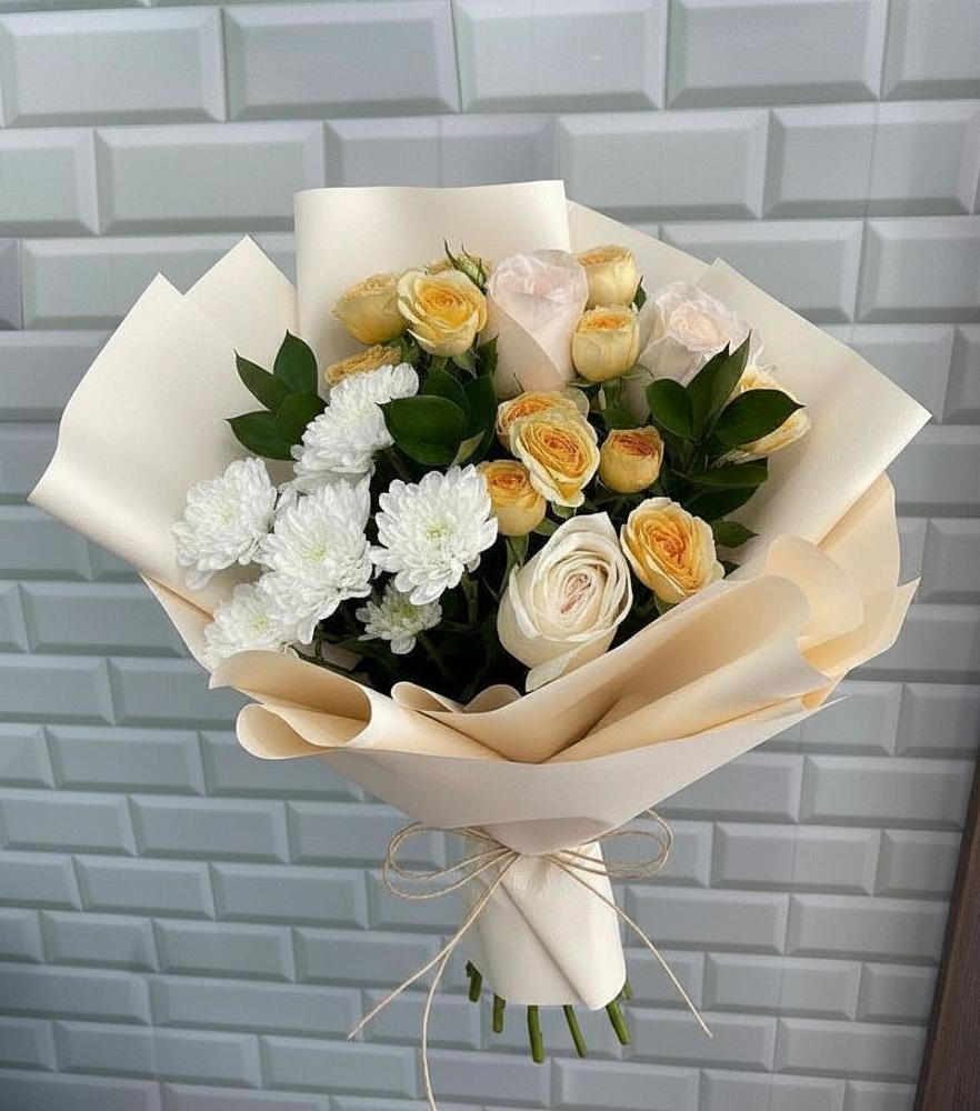 Букет цветов из: Розы и Хризантемы в Радужном Ханты-Мансийского АО
