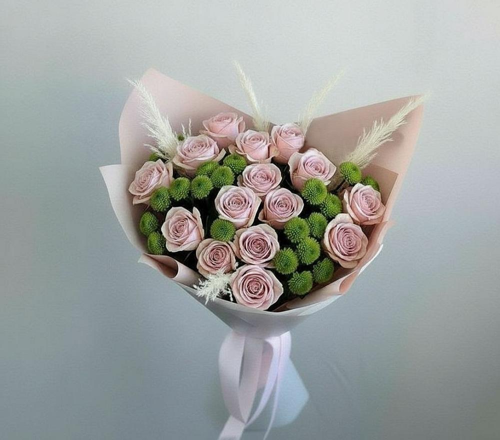 Букет цветов из: Розы и Хризантемы в Радужном Ханты-Мансийского АО