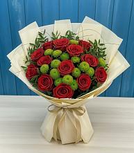 Букет цветов из:  Розы и Хризантемы в Радужном Ханты-Мансийского АО