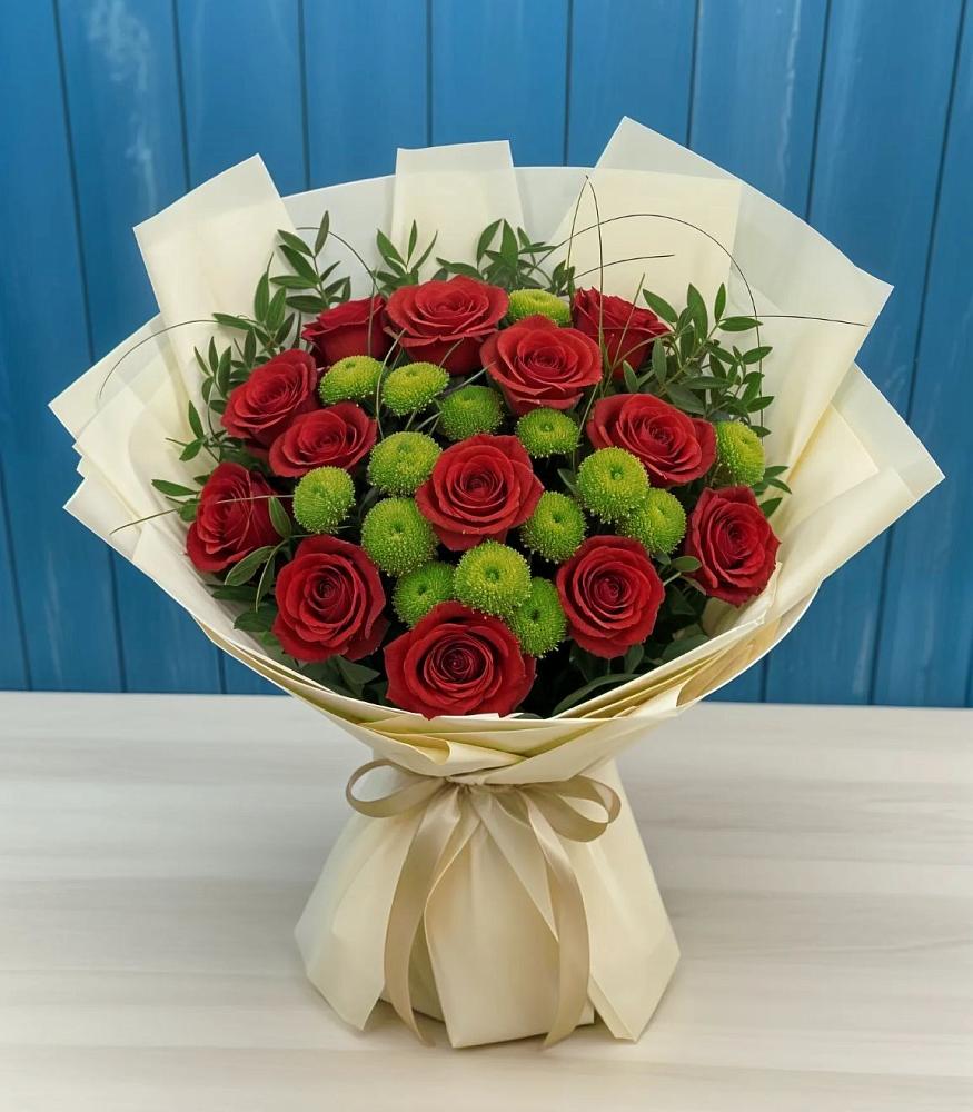 Букет цветов из: Розы и Хризантемы в Радужном Ханты-Мансийского АО